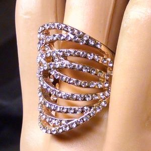 Elegant Filigree Rhinestones Stylish Sexy Ring